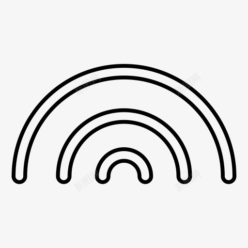 网络连接信号图标svg_新图网 https://ixintu.com wifi 信号 公司业务图标 网络 连接