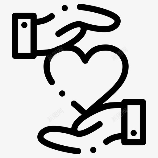 心最爱给予图标svg_新图网 https://ixintu.com 2月 收集 最爱 界面 给予 网络