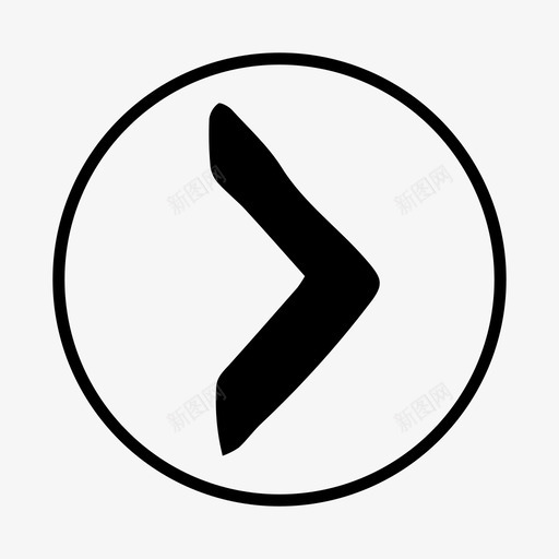 右箭头方向路径图标svg_新图网 https://ixintu.com 指针 方向 符号 箭头 路径