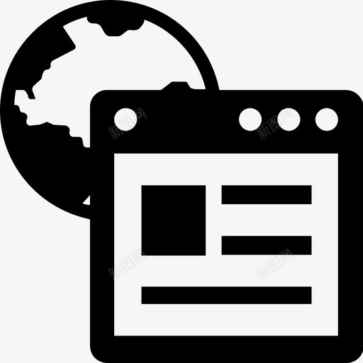 互联网地球星球图标svg_新图网 https://ixintu.com 互联网 优化 图标 地球 字形 搜索引擎 数字 星球 网络 营销