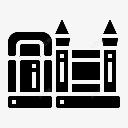弹跳城堡乐趣游乐场图标svg_新图网 https://ixintu.com 乐趣 娱乐公园 弹跳城堡 游乐场