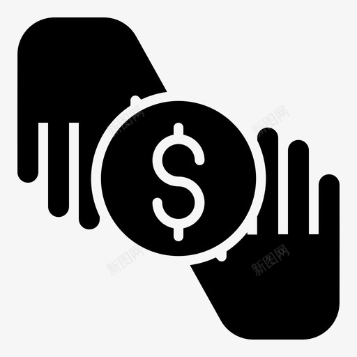 捐赠慈善硬币图标svg_新图网 https://ixintu.com 慈善 捐赠 硬币 美元 金钱