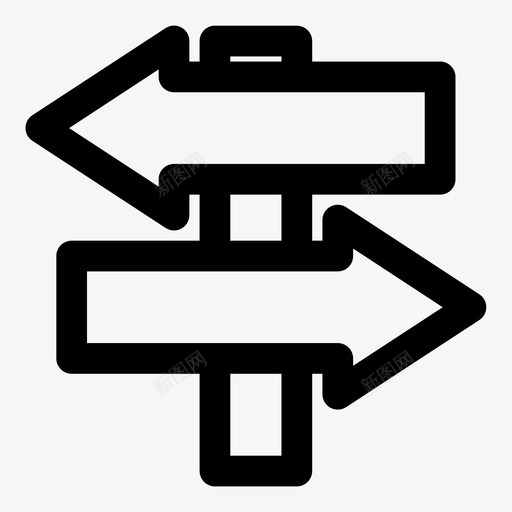 路标决策方向图标svg_新图网 https://ixintu.com 决策 指路 方向 路径 路标