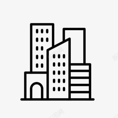 建筑物城市工厂图标图标