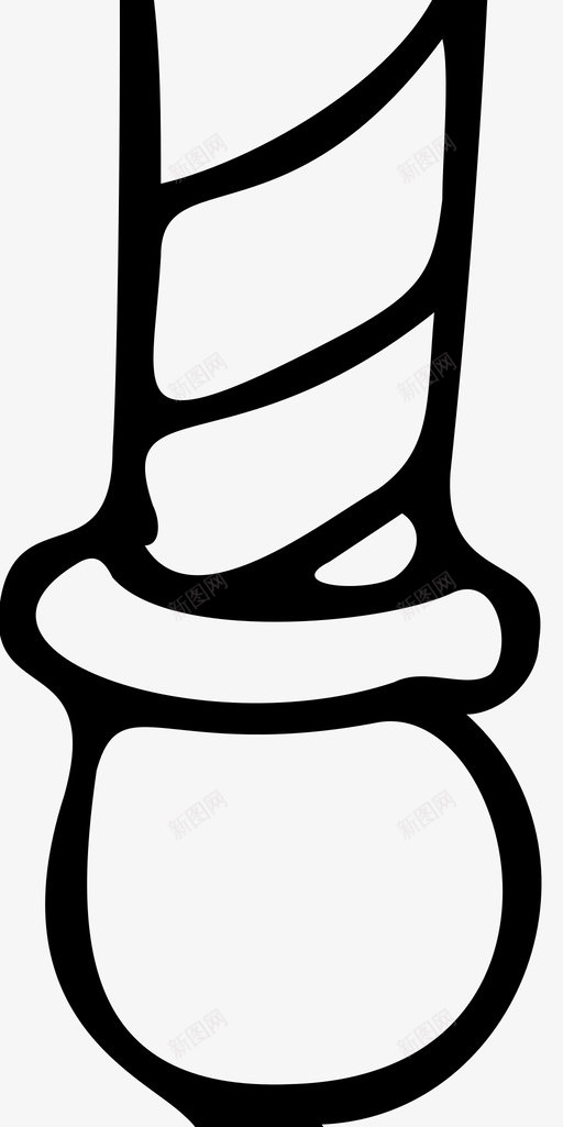 理发杆绷带手绘图标svg_新图网 https://ixintu.com 手绘 旋转 理发店手绘风格 理发杆 绷带