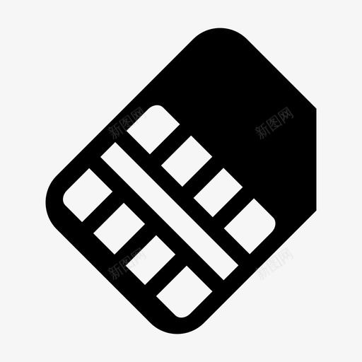 sim卡芯片数据图标svg_新图网 https://ixintu.com sim卡 数据 电话 网络 芯片