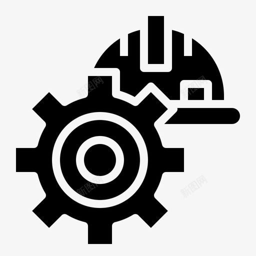 齿轮发动机机器图标svg_新图网 https://ixintu.com 发动机 实心 机器 结构 齿轮