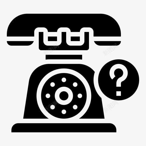 热线电话设备图标svg_新图网 https://ixintu.com 帮助 支持 标志 标志符 热线 电话 符号 设备 问题