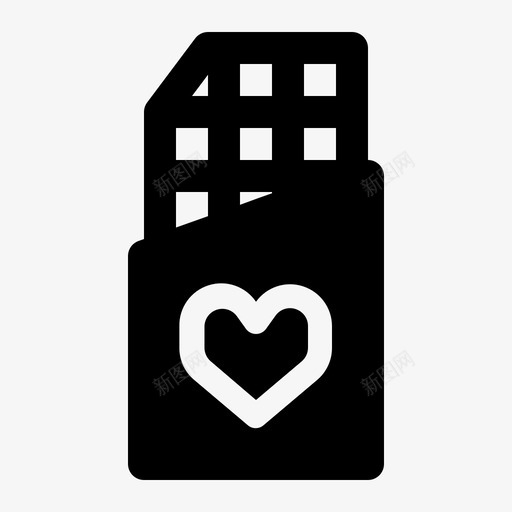 巧克力棒礼物爱情图标svg_新图网 https://ixintu.com 巧克力棒 情人节 情人节实心32 爱情 甜蜜 礼物