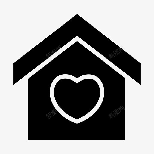 庇护所慈善机构家图标svg_新图网 https://ixintu.com 庇护所 慈善 房子 机构