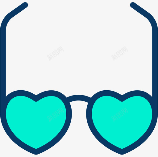 眼镜婚礼149线性颜色图标svg_新图网 https://ixintu.com 婚礼149 眼镜 线性颜色