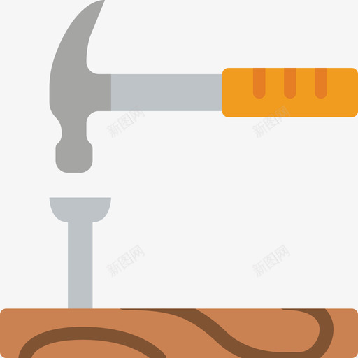 锤子diy3扁平图标svg_新图网 https://ixintu.com diy 扁平 锤子