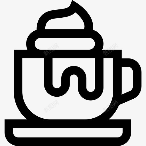 拿铁圣诞食品和饮料图标svg_新图网 https://ixintu.com 圣诞 拿铁 食品 饮料