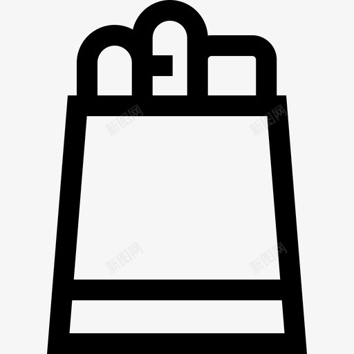 纸袋杂货店18线性图标svg_新图网 https://ixintu.com 杂货店 纸袋 线性