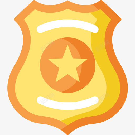 警徽安全防护6扁平图标svg_新图网 https://ixintu.com 安全防护 扁平 警徽
