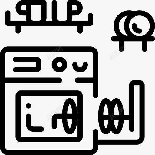 家用电子洗碗机直列式图标svg_新图网 https://ixintu.com 列式 家用电子 洗碗机 直列