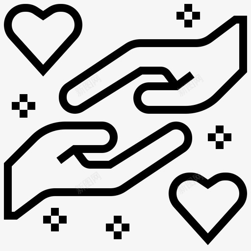 协作援助救援图标svg_新图网 https://ixintu.com 协作 慈善元素热线 援助 支持 救援 福利