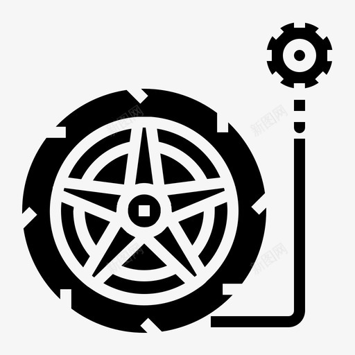 车轮空气仪表图标svg_新图网 https://ixintu.com 仪表 压力 固体 汽车 空气 车轮