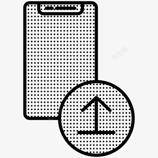 上传智能手机智能手机工具点图标svg_新图网 https://ixintu.com 上传 工具 手机 智能