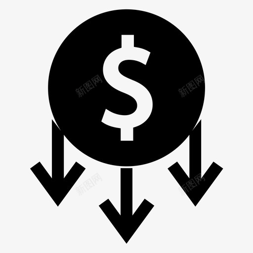 花费金钱成本失败图标svg_新图网 https://ixintu.com 失败 成本 损失 损失金钱 花费金钱 雕文图标工作