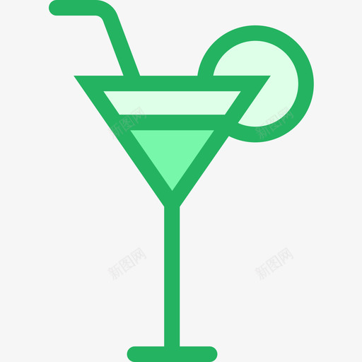 鸡尾酒庆祝11线形绿色图标svg_新图网 https://ixintu.com 庆祝11 线形绿色 鸡尾酒