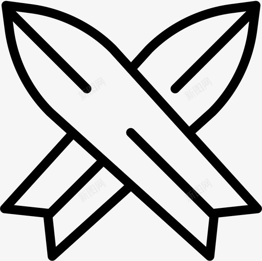 冲浪板海边直线型图标svg_新图网 https://ixintu.com 冲浪板 海边 直线 线型