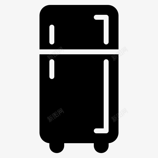 冰箱厨师厨房图标svg_新图网 https://ixintu.com 冰箱 厨师 厨房 固体 字形