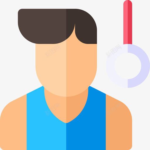 体操运动员体育头像7平装图标svg_新图网 https://ixintu.com 体操 体育 头像 平装 运动员