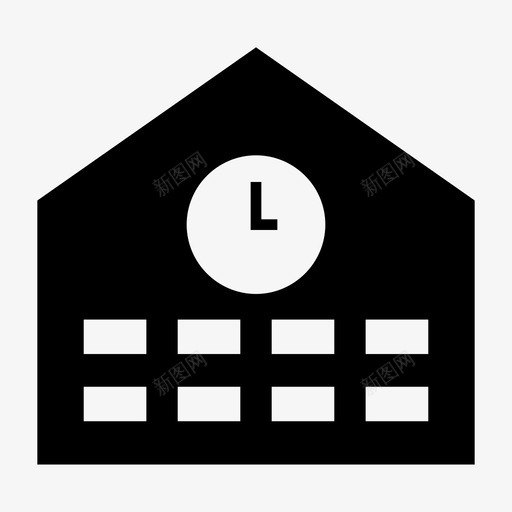 学校大楼公司图标svg_新图网 https://ixintu.com 公司 办公室 图标 大学 大楼 字形 学校 工程