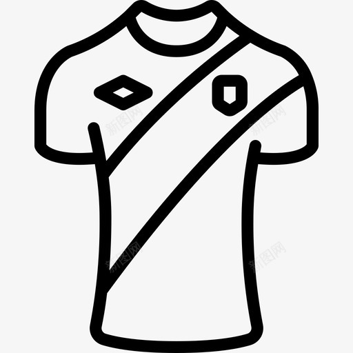 足球衫世界杯5直线型图标svg_新图网 https://ixintu.com 世界杯5 直线型 足球衫