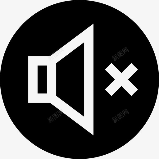 静音多媒体播放器控制2已填充图标svg_新图网 https://ixintu.com 填充 媒体播放器 控制 静音