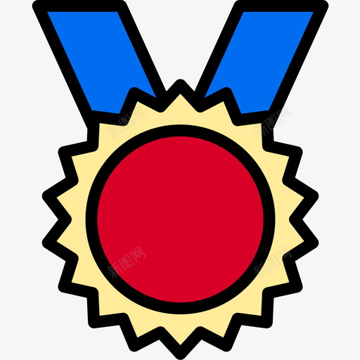 奖章奖励16线颜色图标svg_新图网 https://ixintu.com 奖励 奖章 颜色