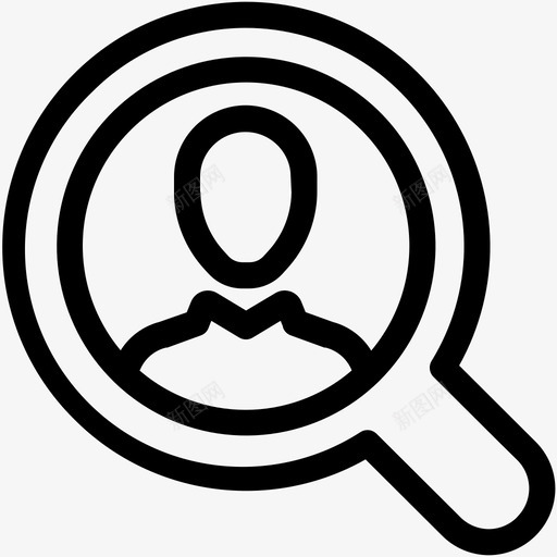 搜索工作员工企业管理图标svg_新图网 https://ixintu.com 企业管理 员工 工作 搜索