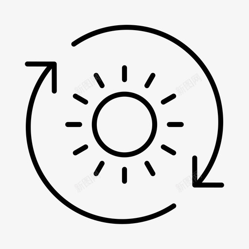 太阳能生态环境图标svg_新图网 https://ixintu.com 可再生资源 可持续发展 太阳能 环境 生态 绿色能源