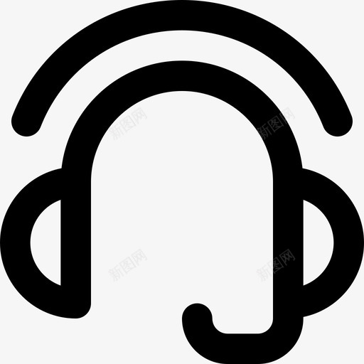 耳机收音机5线性图标svg_新图网 https://ixintu.com 收音机 线性 耳机