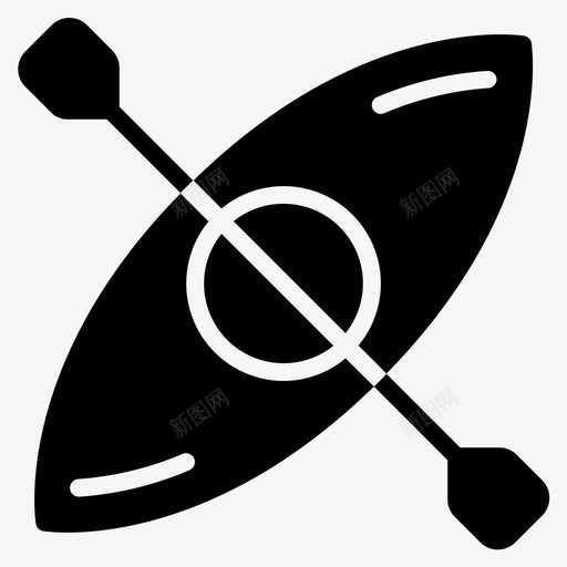 皮艇装备运动图标svg_新图网 https://ixintu.com glyphsolid 皮艇 装备 运动 运动装