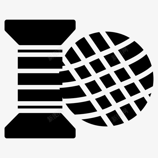 卷轴线轴线图标svg_新图网 https://ixintu.com 卷轴 图标 符号 纱线 线轴 缝纫 羊毛 裁剪
