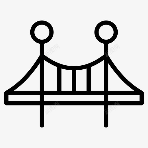 桥建筑地标图标svg_新图网 https://ixintu.com 地标 地标线图标 地点 建筑 桥 纪念碑