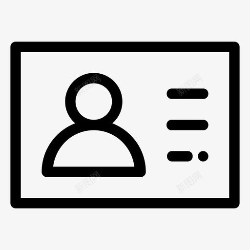 身份证名片办公室图标svg_新图网 https://ixintu.com 办公室 名片 商务 居民 身份证