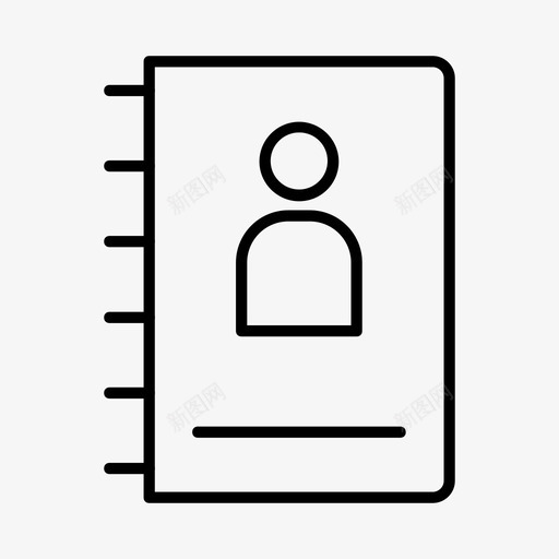 通讯录商务桌面图标svg_新图网 https://ixintu.com 办公室 商务 文具 桌面 设备 通讯录