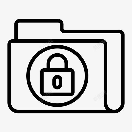 数据安全文件夹一般数据保护条例图标svg_新图网 https://ixintu.com 一般数据保护条例 数据安全 文件夹 锁