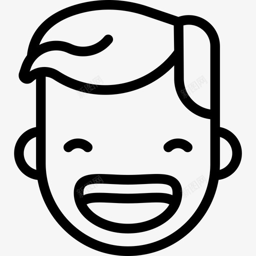 男孩化身表情图标svg_新图网 https://ixintu.com 化身 男孩 表情