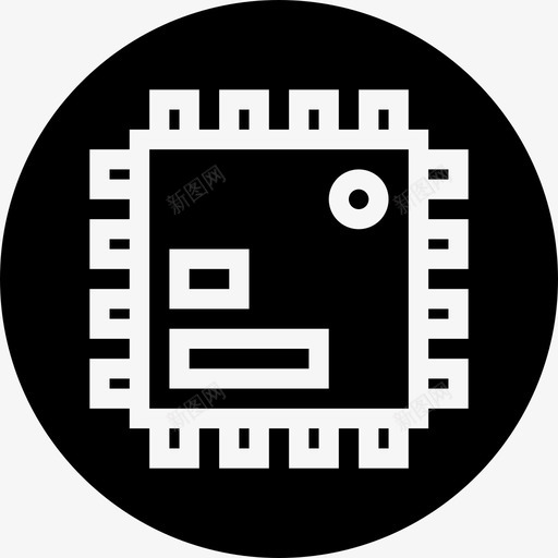 芯片接口按钮2实心图标svg_新图网 https://ixintu.com 实心 按钮 接口 芯片