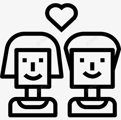 夫妻婚礼154直系图标svg_新图网 https://ixintu.com 夫妻 婚礼154 直系