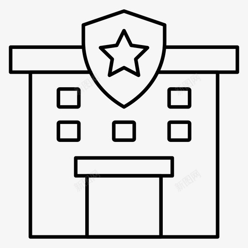 建筑地产地标图标svg_新图网 https://ixintu.com 地产 地标 地标细线图标 地点 建筑