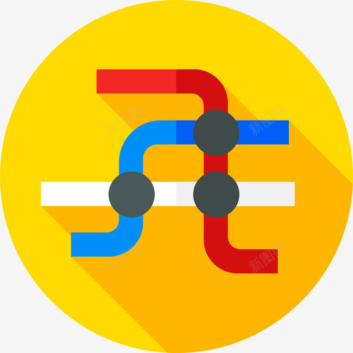 路公共交通6号平铺图标svg_新图网 https://ixintu.com 公共交通6号 平铺 路