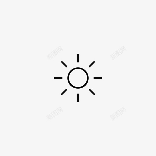太阳白天光线图标svg_新图网 https://ixintu.com 光线 图标 基础 天气 太阳 早晨 用户界面 白天