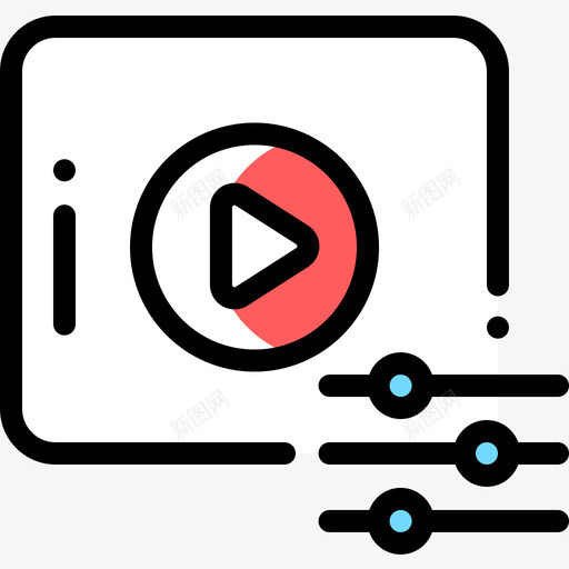 视频版音视频版10颜色省略图标svg_新图网 https://ixintu.com 省略 视频 音视频 颜色