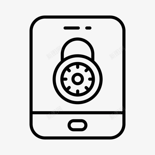 网络安全数字安全锁屏图标svg_新图网 https://ixintu.com 安全 数字 网络安全 锁屏