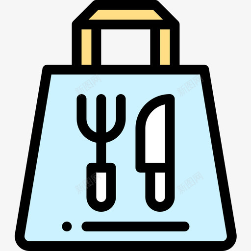 外卖送餐16线性颜色图标svg_新图网 https://ixintu.com 外卖 线性 送餐 颜色